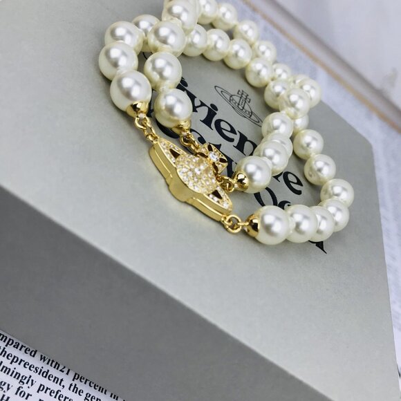 NEW Vivienne Westwood Double Layer Pearl Bracelet - Picture 9 of 9